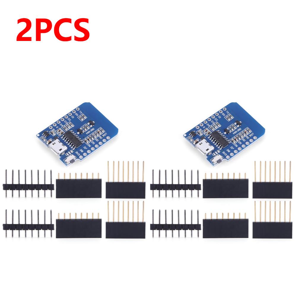 10-1PC D1 Mini TYPE-C/Micro USB ESP8266 ESP-12F CH340G V2 Module WiFi D1 Mini Development Board 3.3V With Pin For Arduino