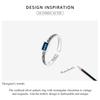 WOSTU 925 Sterling Silver Vintage Pattern & Rectangular Zirconium Ring for Women Adjustable Ring Fashion Jewelry