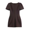 Spring 2026 Women's European-American Short-Sleeve Pleated Pocket Dress 12008
