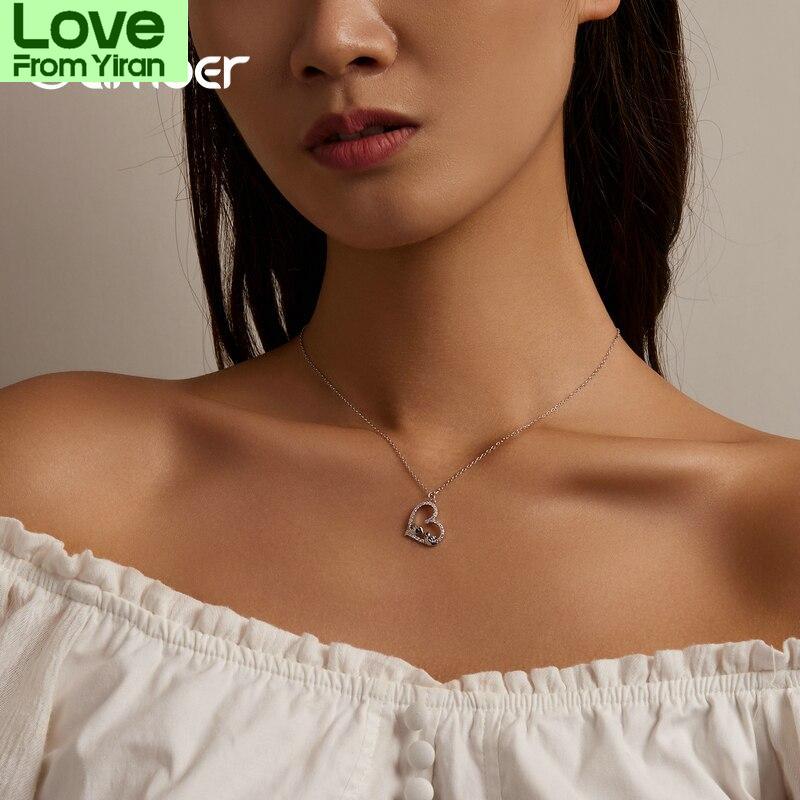925 Sterling Silver Loving Bird Pendant Silver Chain Necklace For Women Fine Jewelry Valentine 'S Day Gift