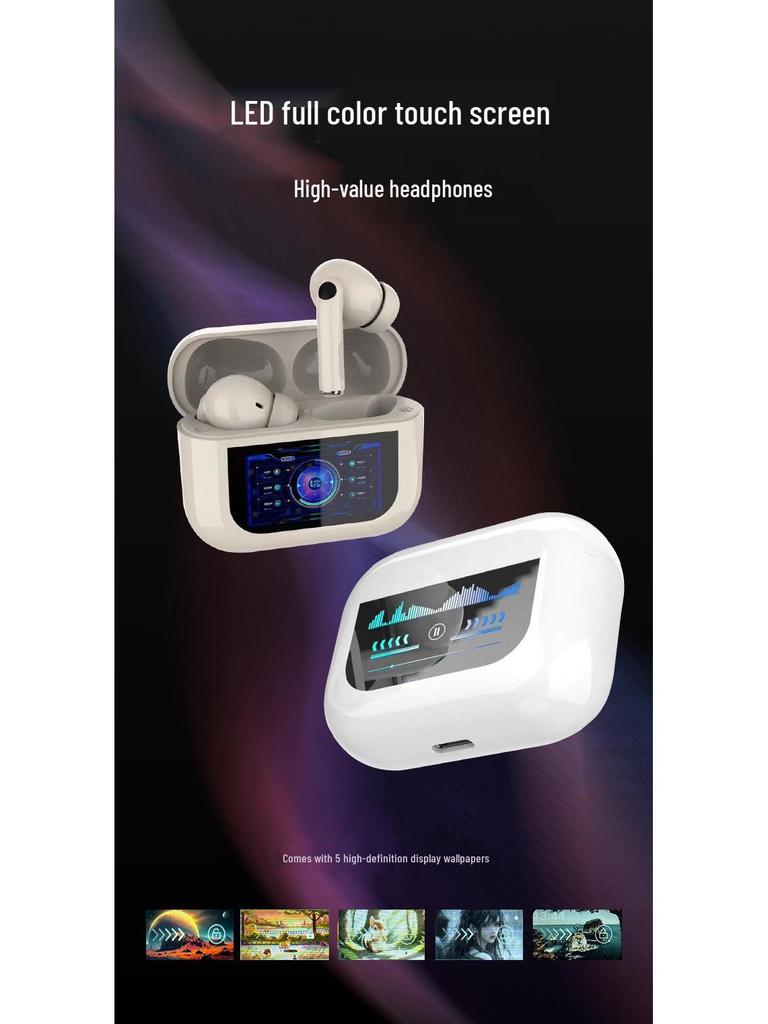 G4 LED Screen Bluetooth In-Ear Earphones with ANC/ENC Noise Cancelling and Single Mic Stereo Sound
