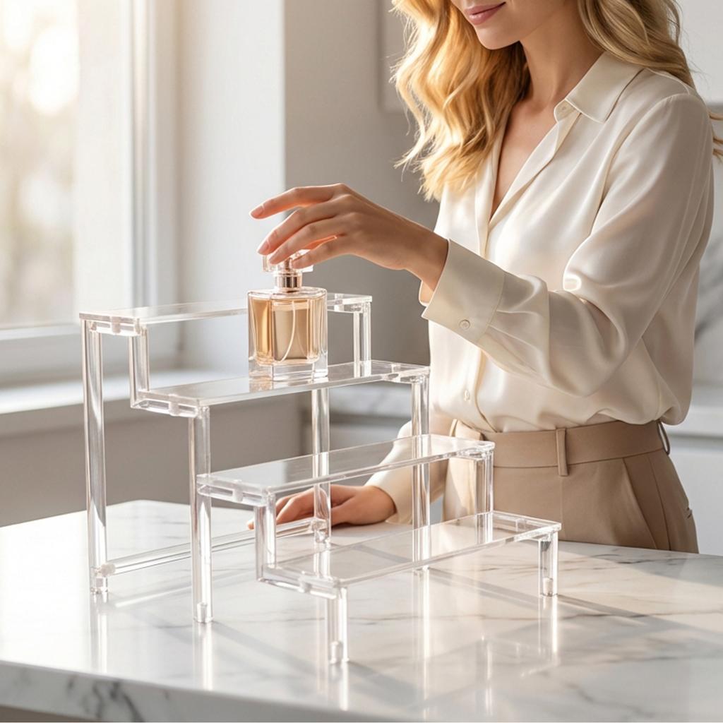 Transparent Cologne Storage Rack, Perfume Display Rack, Suitable Table Top, Dresser, Wardrobe, Cabinet