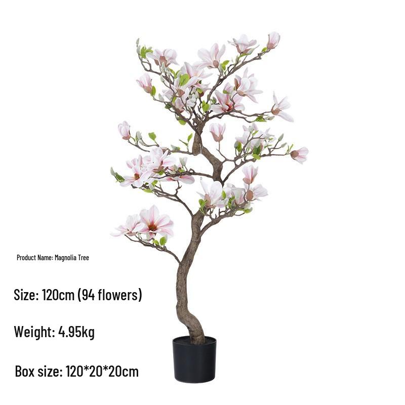 Artificial Magnolia Tree: Indoor Potted Decorative Plant for Home, Hotel, or Living Room Decor