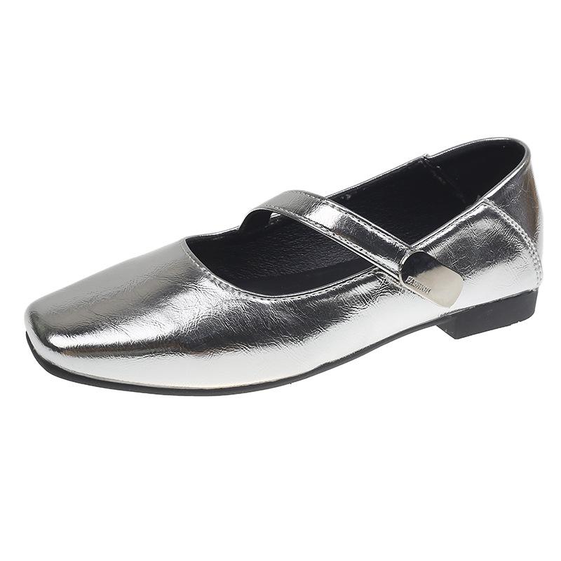 French Mary Jane Shoes Children 2025 New Summer White with Skirt Single Shoes Low Heel Flat Bottom Pointed Small Leather Shoes