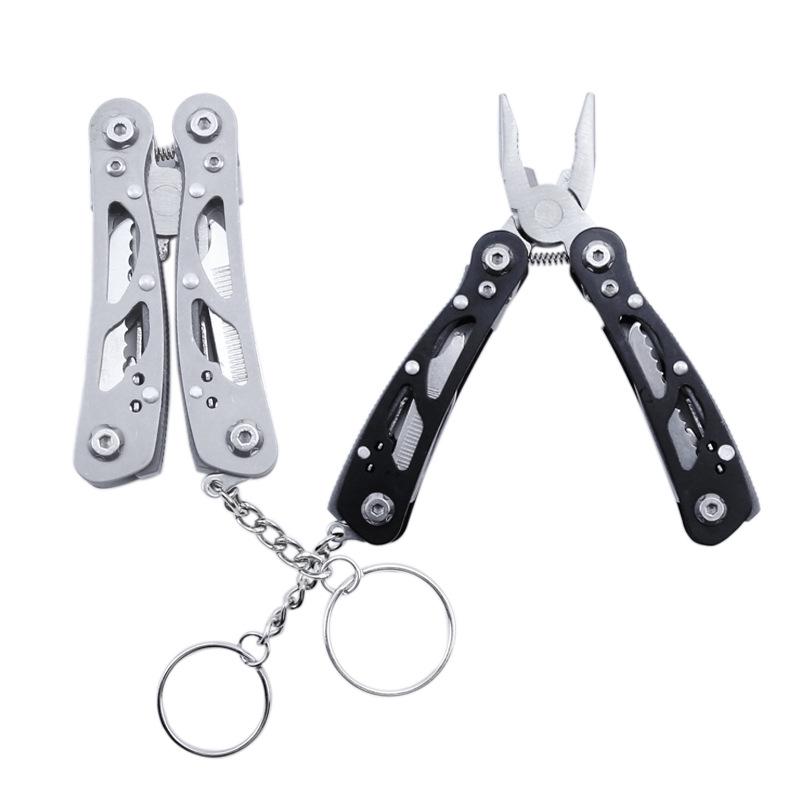 Compact Stainless Steel Multi-functional Folding Pliers with Small Knife for Outdoor and Emergency Use