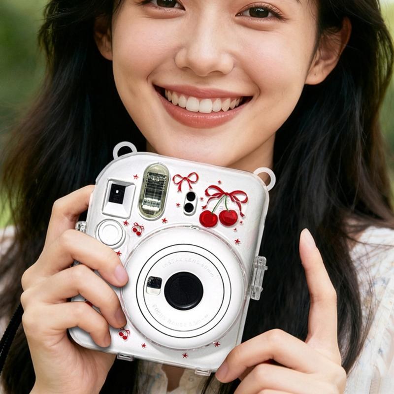 Waterproof Protective Hard Case for Mini 12 Camera Scratch Resistant Shell Pouch Cartoon Print Design Strap not included