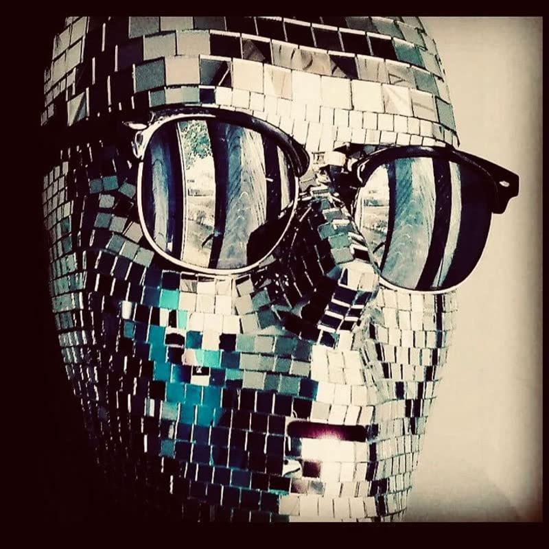 Luxus-Gesichtsmaske Glitzer Spiegel Stil Festival Maskenball Masken Cosplay Halloween Party Nachtclub Maske Form Home DJ Dekor