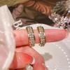 Exquisite High Quality Shiny Full of Zircon Circle Hoop Earrings for Women Temperament Geometric C-type Dangle Korea Jewelry