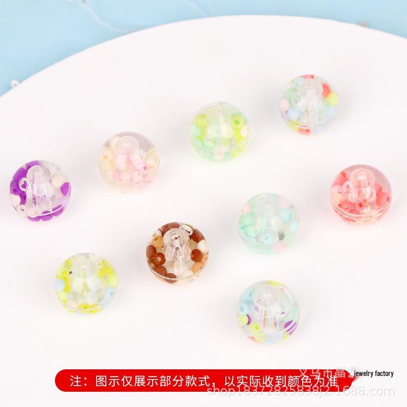 

Luminous Acrylic Quicksand Ball Pendant with Sequins for DIY Jewelry and Phone Chains