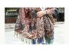 Ethnic Style Double-Sided Gold Thread Jacquard Women's Cheongsam Shawl Scarf - Thickened for Autumn and Winter