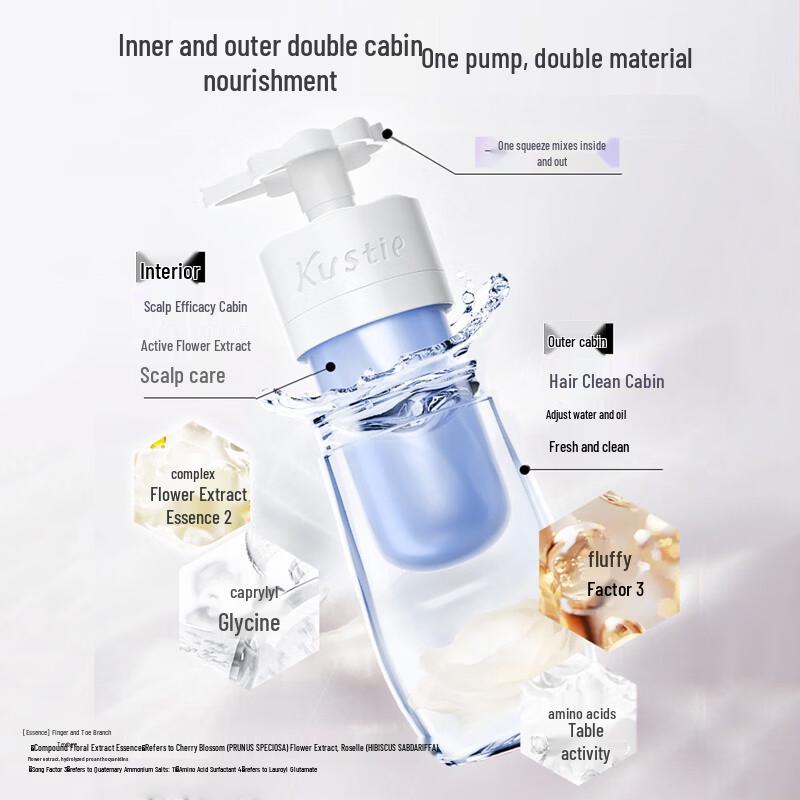 Kustie Dual-Chamber Shampoo Set