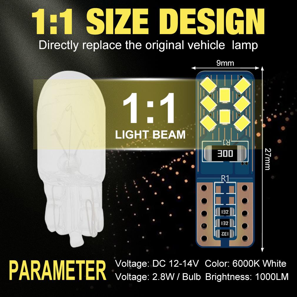2 Pezzi W5W T10 LED 168 194 LED Lampadine Canbus 16SMD Luce Interna Auto Luci Indicatori Porta Laterale Auto Luci di Posizione Lampade di Lettura 6000K Bianco Blu 12V