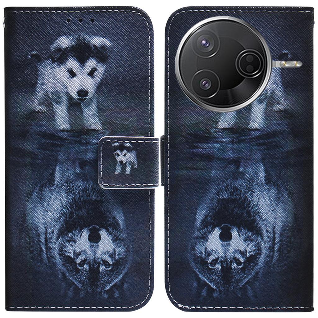 Brieftaschentasche für Xiaomi Redmi K80 Pro 5G/K80 5G/Poco F7 Pro 5G/Poco F7 Ultra 5G mit Musterdruck Leder Handyhülle