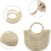 Summer Beach Straw Bag for Women Small Crossbody Top Handle Shoulder Handbag Mini Handwoven Rattan Clutch Purse