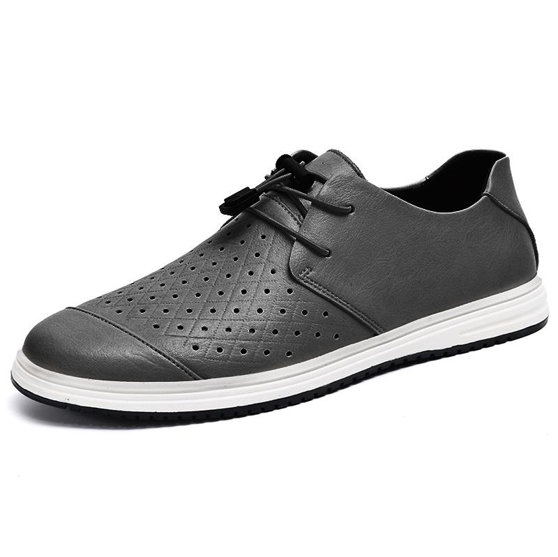 

Модные брендовые летние дышащие мужские повседневные кожаные туфли из натуральной кожи, удобные и дышащие британские ретро-кеды 45