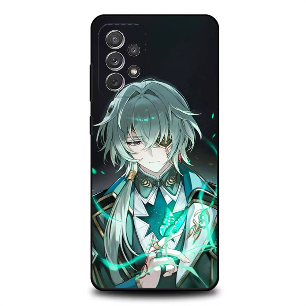 H-Honkai Stars Rail Anaxa Phone Case For Samsung S 25,24,23,22,30,21,10,9,Ultra,Plus,Lite,FE,4,5G Black Soft Case