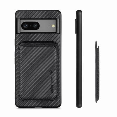 Carbon Fiber Style PU Leather for Magsafe Case for Google Pixel 8 9 Pro XL 6 7 Pro 6A 7A 8A 8Pro Magnetic Card Holder Cover LM2