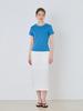 Leusejiem Classic Nylon Pencil Midi Skirt - Ivory