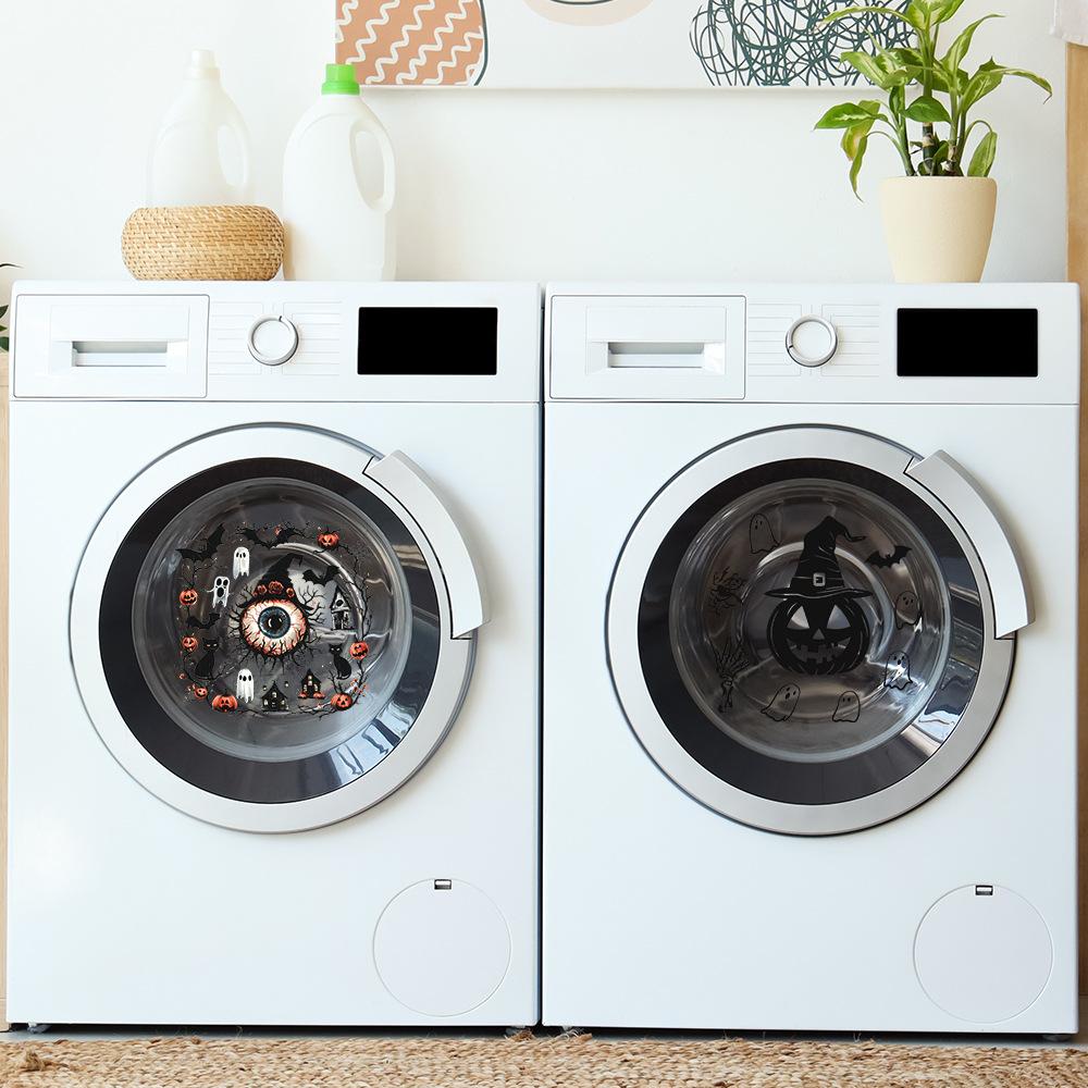 Хэллоуин Ужас Глаз Прачечная Стиральная машина Украшение дома Статическая наклейка