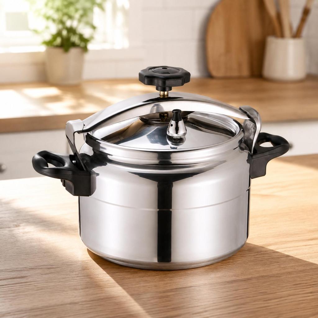 Stovetop Compatible Aluminum Pressure Cooker Heat-Resistant Non-Electric