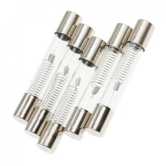 (5 Pack) Microwave High Voltage Fuse 5KV 6x40mm (850mA (0.85A))