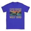 Stupid Canadian Wolf Bird Loon Lover Heated Rivalry T Shirt Summer Trending TShirts Unisex Cotton Oversized ShortSleeve Tops