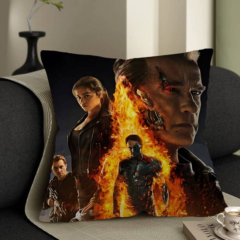 80er Jahre Film TV Der Terminator Kissen Anime Kissen Sofa Bett Kopfkissenbezug Kissenbezug 45x45 cm Mode