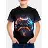 Casual Game Style Kids T-Shirt, Boys' Top, Baby Summer Short Sleeve Comfortable Clothing