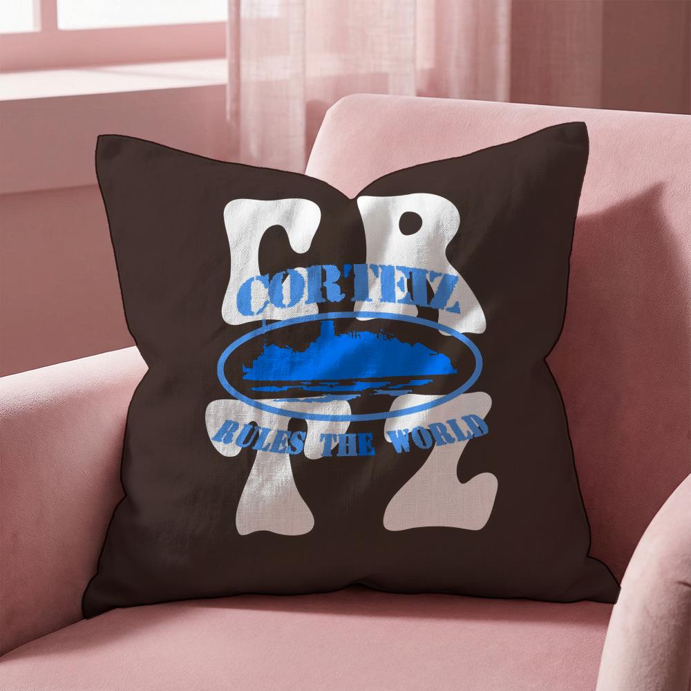 R-Rules The Worlds Cushion Cover Multi-Scene Pillow Cover for Home & Car - Reversible, Soft & Durable for Daily Use