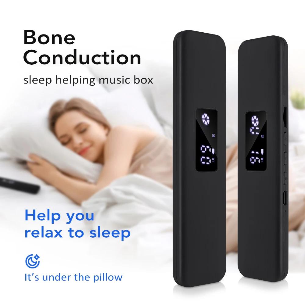 Bone Conduction Bluetooth Speaker Portable Under-Pillow White Noise Sleep Aid Music Box TF Card MP3 Player For Sleeping Timing
