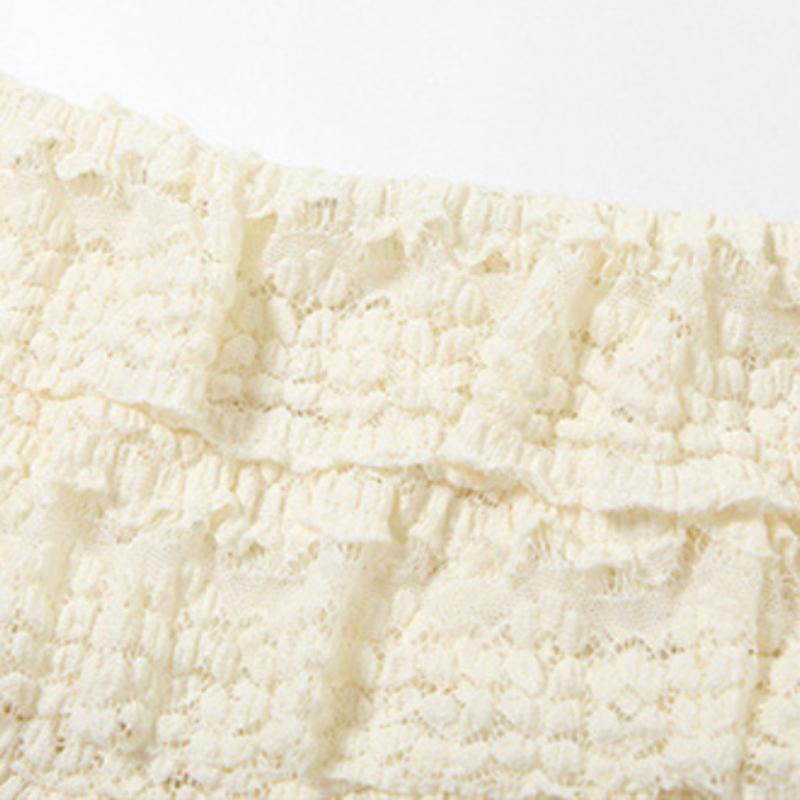 Sladké Nepravidelné Zvlnění Elegantní Šik Sady Žakárová Krajka Stupňovitá Sukně Crop Top Ladící Dámské Oblečení Estetické Roztomilé Vintage Y2k Letní Oblečení