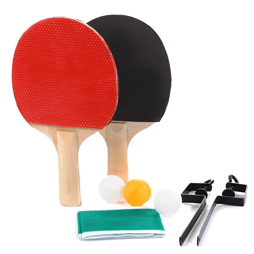 Tischtennis-Schläger-Set mit Tischtennisnetz und Pfosten-Set Tischtennis-Schläger-Set für Indoor-/Outdoor-Spiele