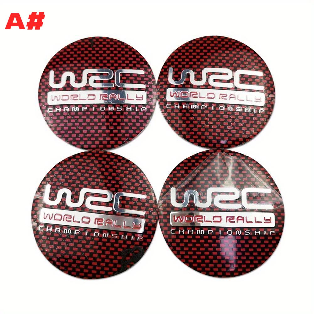 4PCS 56mm WRC Logo Car Wheel Center Hub Caps Emblem Stickers Accessories A#