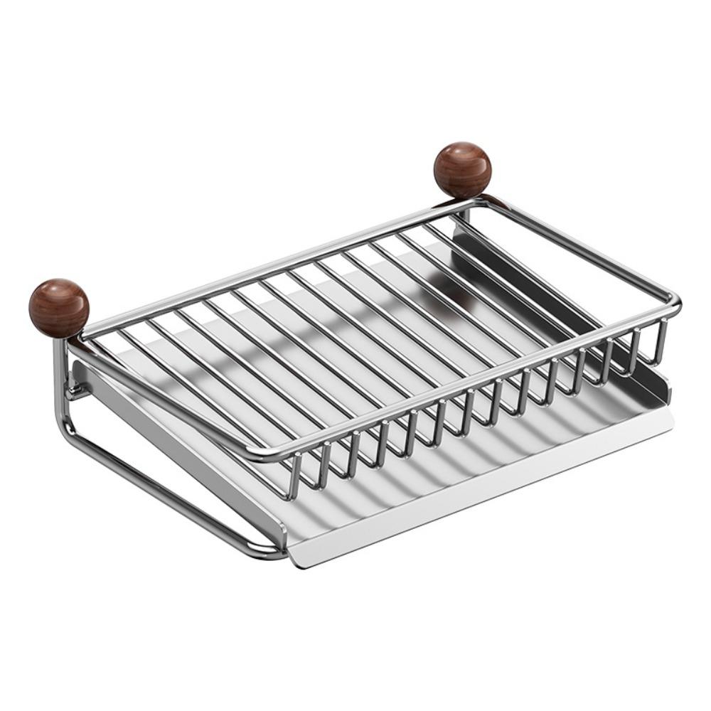 Self Draining Kitchen Sink Storage Rack Stainless Steel Dishcloth Organizer  Sink Area