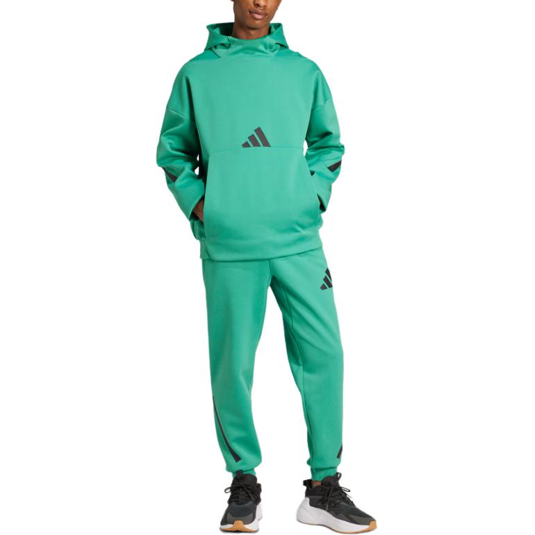 adidas Z.N.E. True Healing Series FW24 Bekväma Svarta Etikett Uniform Joggingbyxor Herr Joggingbyxor Ljus-Turf-Grön JD6442