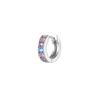 Shine Punk Stainless Steel Colorful Zircon Pendant Hoop Earrings For Women Girls Ear Jewelry Party Gifts