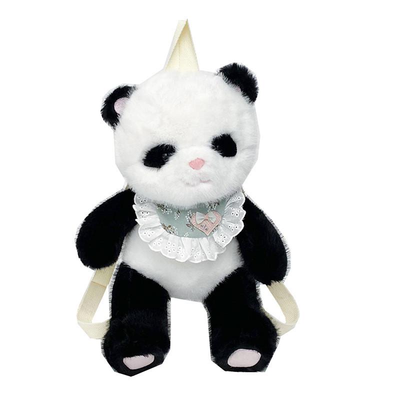 Panda Sheep Plush Backpack Kids Teens Lightweight Design Cartoon Bag Pattern