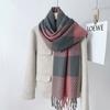 Autumn and Winter New Imitation Cashmere Plaid Scarf Female Student Simple and Versatile Couple Shawl Thickened Fringed Scarf