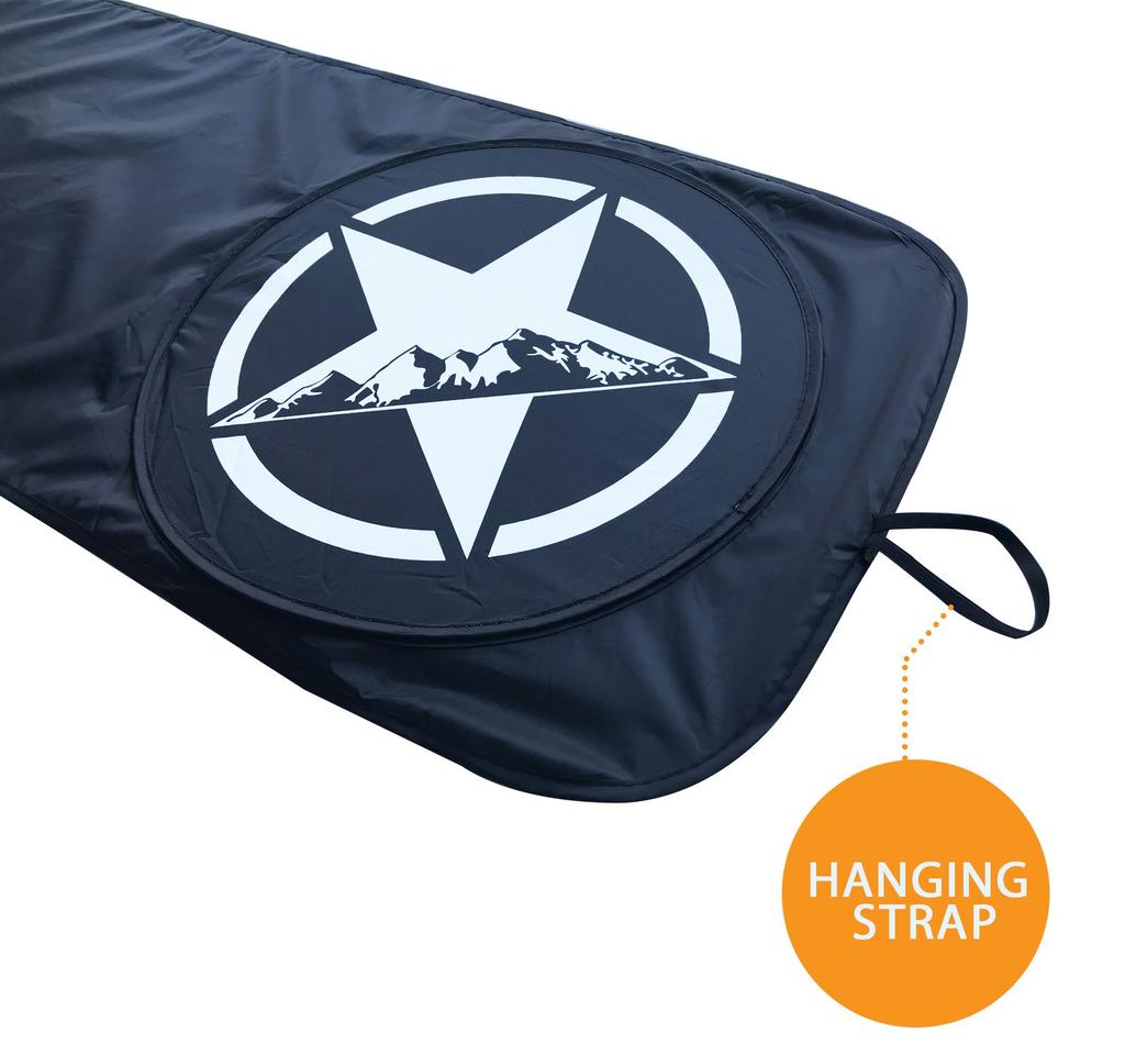 RoRex Jeep Wrangler Tilbehør JK TJ LJ YJ Solskjerm til frontruten for hele året Wrangler