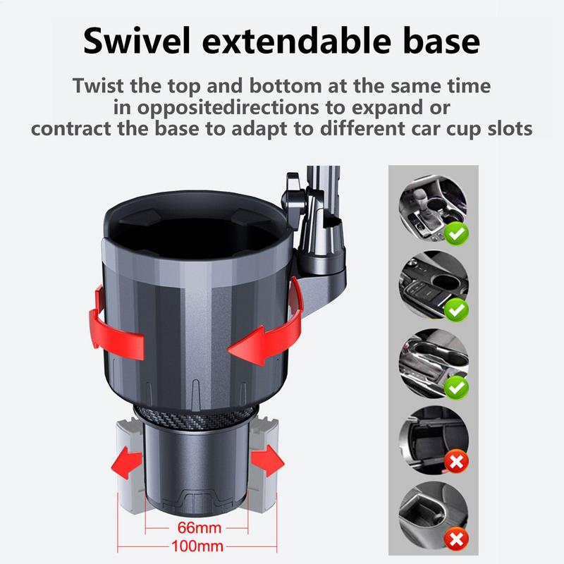 Cup Phone Holder Adjustable Automobile Cradles Car Drink Rack Multifunctional Automotive Cup Holders Cellphone Mount For Most