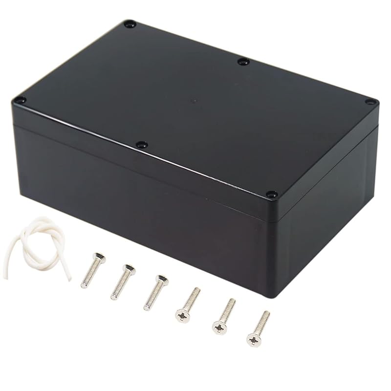 Junction Box, Zulkit Project Box IP65 Waterproof Outdoor Box ABS Plastic Electrical Boxes Electronic Enclosure Black 4.5 X 3.5 X 2.2 Inch(115 X 90 X