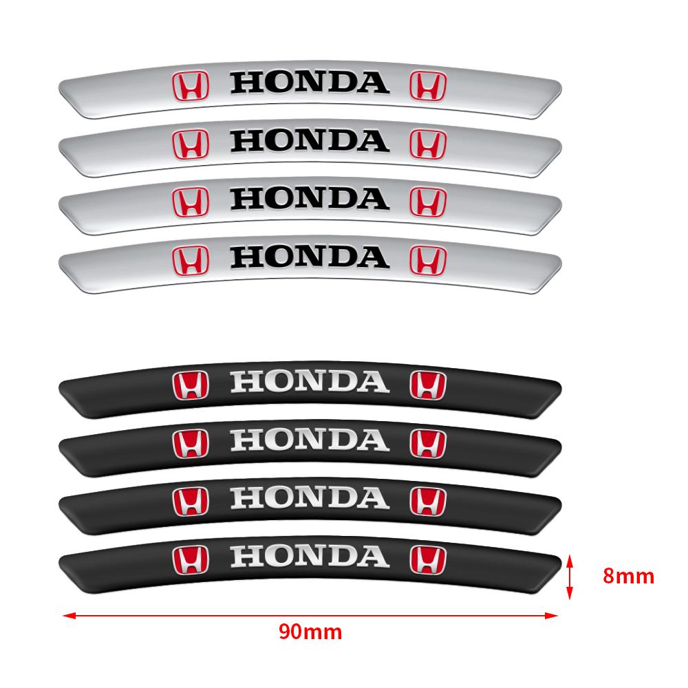 4Pcs Aluminium Logo Wheel Rim Sticker Emblem Badge For Honda Hrv Jazz Civic Pilot City Fit Odyssey Accord 7 Crv RR Spirior Mugen TP6