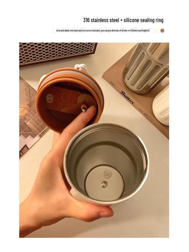 Stylish 316 Stainless Steel Thermos Cup with Temperature Display for Men and Women