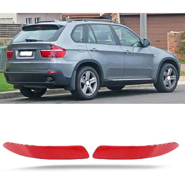 KIMISS Left & Right Rear Bumper Reflector, Car Red Bumper Reflector 63217158949 63217158950 Fit for E70 X5 2007-2013