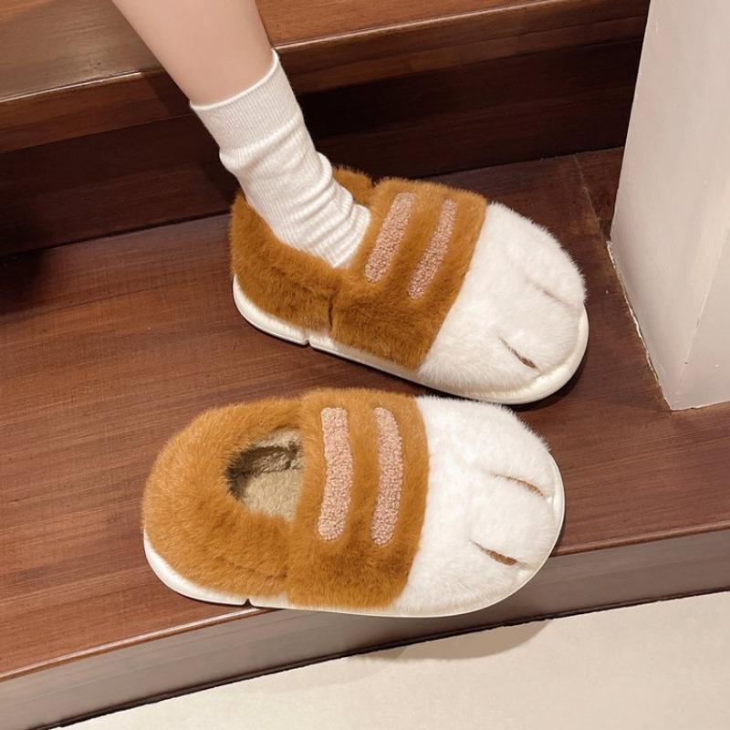 Fashion Women's Flat Cotton Boots Winter New Fashion Round Head Deep Mouth Plush Soft Sole Non-slip Low-top Shoes