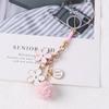 Lovely Ribbon Flower Keychain For Men Women Bag Car Key Holder Keyring Gifts