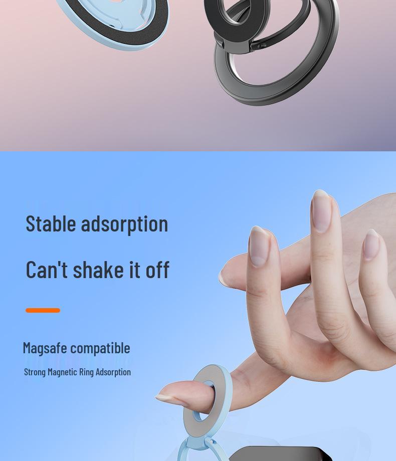 Magnetic Double-Sided Rotating Phone Stand & Finger Ring Holder