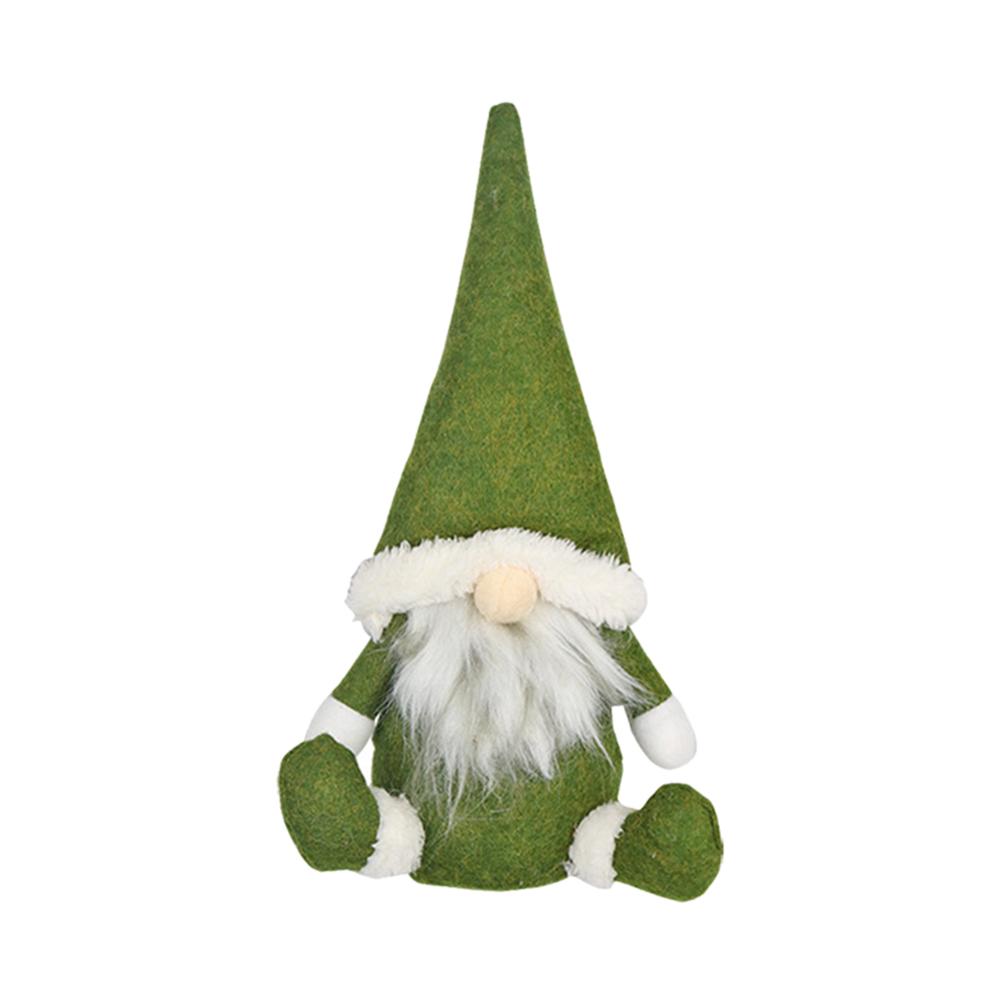 Chrismas Decoration Handmade Christmas Gnome Red And Green Swedish Gnome Santa Figurine Festival New Year Paty Gifts Table Decor