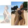 Swimwear Feminine Two-piece Suit Covering Belly Slimming Hot Vacation Style One-piece Swimming