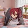 Shikanoin Heizou Genshin Impact Cushion Cover Square Short Plush Pillow Case Living Room Sofa Home Decor Funda X